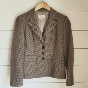 Talbots Petite Herringbone Wool Blazer
